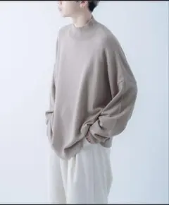 epnok モックネックルーズニット　ベージュ