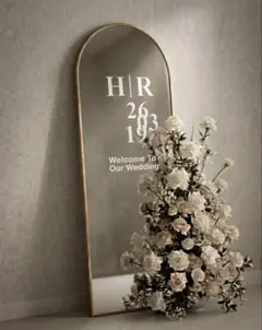 ウェディングミラー ステッカー A4｜ウェルカムミラー シール 結婚式