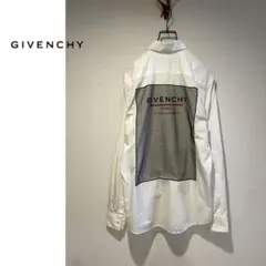 GIVENCHY シフォン ロゴ ドレス シャツ / ジバンシー バックのサムネイル