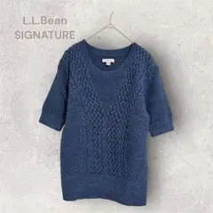 L.L.Bean SIGNATURE 半袖ニット　シンプル　キレイめのサムネイル