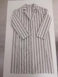 イネド チェスターコート　ストライプ　サイズ7