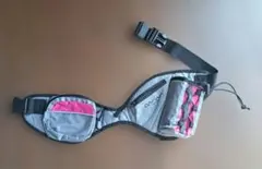 Yurenikui ランニング用 ボトルポーチ 　グレー/ピンク