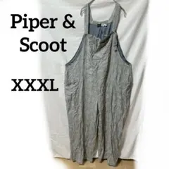 美品 Piper & Scoot【XXXL】 青緑よりのグレー サロペット夏服