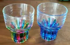 作家物】大久保忠幸 江戸切子 ペアタンブラー 市松模様 グラス 200ml