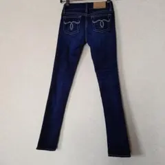 moussy denim ホワイトステッチ　スキニーデニム　24