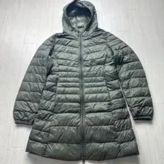 ユニクロウルトラライトダウンフーテッドコートMミリタリーグリーン