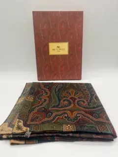 箱付未使用品☆エトロ カルカッタ ストール スカーフ ペイズリー柄 イタリア製 箱付未使用品☆エトロ カルカッタ ストール スカーフ ペイズリー柄