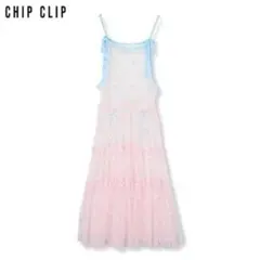 CHIP CLIP キャミワンピース ティアード ピンクのサムネイル