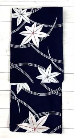 A5 夏物 綿紅梅 パリコレクション 山口小夜子 浴衣 花散らし 黒 綿