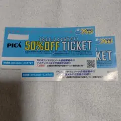 1枚で2名まで2名で実質1名分無料 イエティ リフト券 50％OFF 2枚