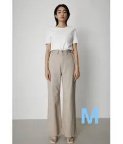 moussy バックレースアップダーツデニムワイド M