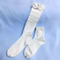 ホワイトレース付きキッズ靴下セット