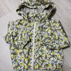 ブリーズ　花柄フード付きジャケット 80cm