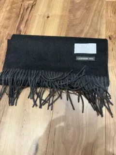 カシミヤ100% ブラックマフラー