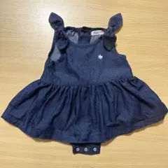 【Polo】 デニムフリルロンパース 70cm