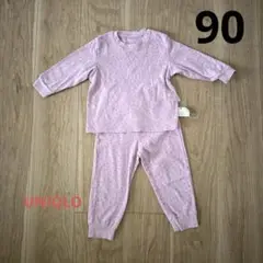 ユニクロ　長袖パジャマ　ドット柄