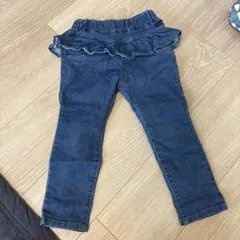 セラフ　フリル付きデニムスキニーパンツ 100cm