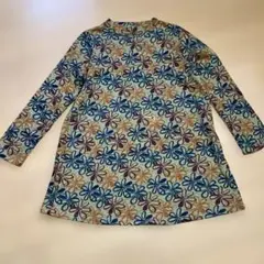 Cheerfully 花柄 長袖チュニック 裏起毛　L