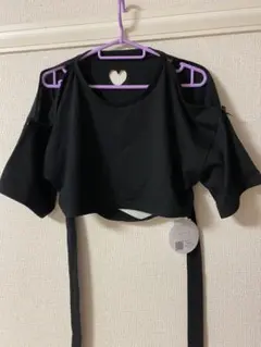 夢展望 バックリボンハートカットクロップドカットソーのサムネイル