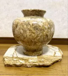 大理石製 花瓶 ベージュ系　天然　大理石の花瓶　台座　セット 2026年最新】大理石 花瓶の人気アイテム - メルカリ