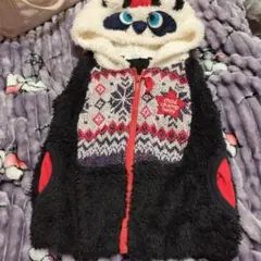 古着child champ baby パンダフードベスト 90