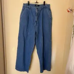 デニムパンツ　ワイドパンツ　ジーンズ　ユニセックスワイドパンツ