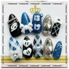 ネイルチップ オーダー受付中 量産型 ワンホン 推し活 オタク フレンチガーリー