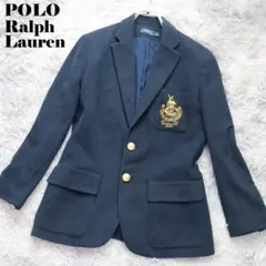 ポロラルフローレン✨エンブレム　紺ブレ　金ボタン　サイズ６　テーラードジャケット