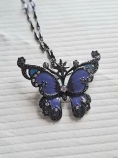 な*ず様 アナスイ ANNA SUI ブローチ ネックレス 2way パープル