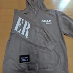 ANAP GIRL ジップアップパーカー ブラウン Sのサムネイル