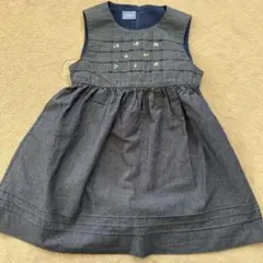 【美品】familiar（ファミリア）刺繍入りジャンパースカート 100cm