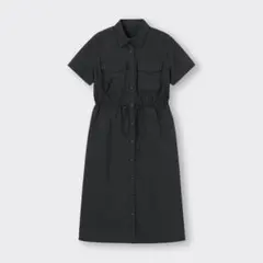 【匿名配送】GU ワークシャツワンピース 半袖 Sサイズ