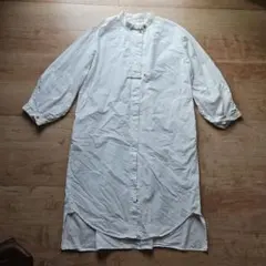 ☆FREAK'S STORE☆ホワイトコットンロングシャツワンピース☆美品☆