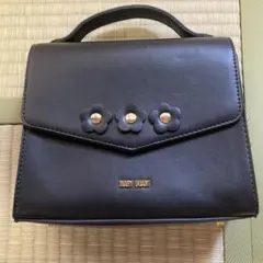 マリークワント　ブラックショルダーバッグ