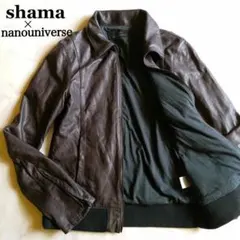 【日本製・別注】shama × nanouniverse レザージャケット 40のサムネイル