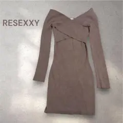 人気✨【リゼクシー】フロントクロスニットワンピース キレイめ