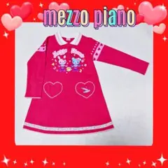 ❤メゾピアノ❤ミミポポ✨みみぽぽ✨平成レトロ✨襟付きワンピース✨赤❤