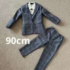 フォーマルスーツ グレー チェック柄 4点セット