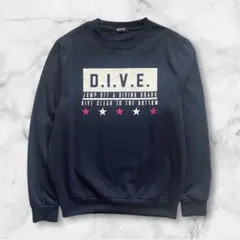 vintage レディース　トレーナー　Ｌサイズ　 ネイビー