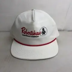 【USA製】Robertshaw アメリカ製 トラッカーキャップ 刺繍 ホワイト