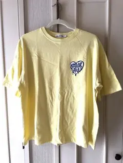 MILKFED. ハートロゴ キラキラ　Tシャツ イエロー Lのサムネイル