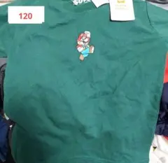 スーパーマリオ　半袖Tシャツ　120 　濃緑