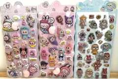 ☆大人気ラブブおしりシール☆クライベイビー立体シール☆3点セット☆