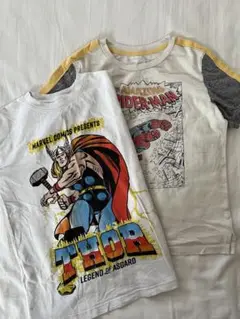 マーベル MARVEL THOR & スパイダーマン Tシャツ 2枚セット