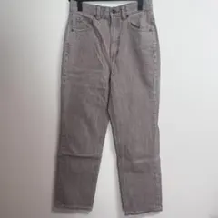 GU ハイウエスト ストレート ジーンズ　M ブラウン