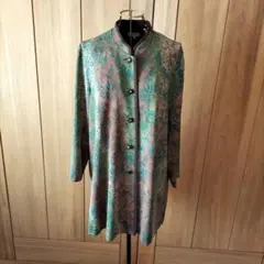 縮緬　ボタニカル　アウター　シャツコート