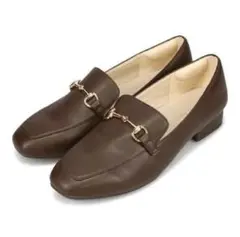 オリエンタルトラフィック スクエアトゥビットモチーフローファー 35 ブラウン