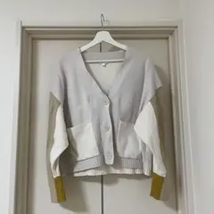 【COS】カラーブロック ニットカーディガン