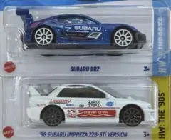 Hot Wheels SubaruBRZ & '98Impreza22B-STi