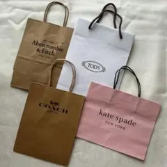 ショップ袋セット アバクロ, TOD'S, COACH, kate spade